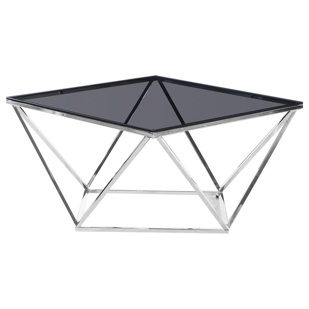 Angled Square Smoked Glass Coffee Table By Best Master Furniture | Coffee Tables |  Modishstore 