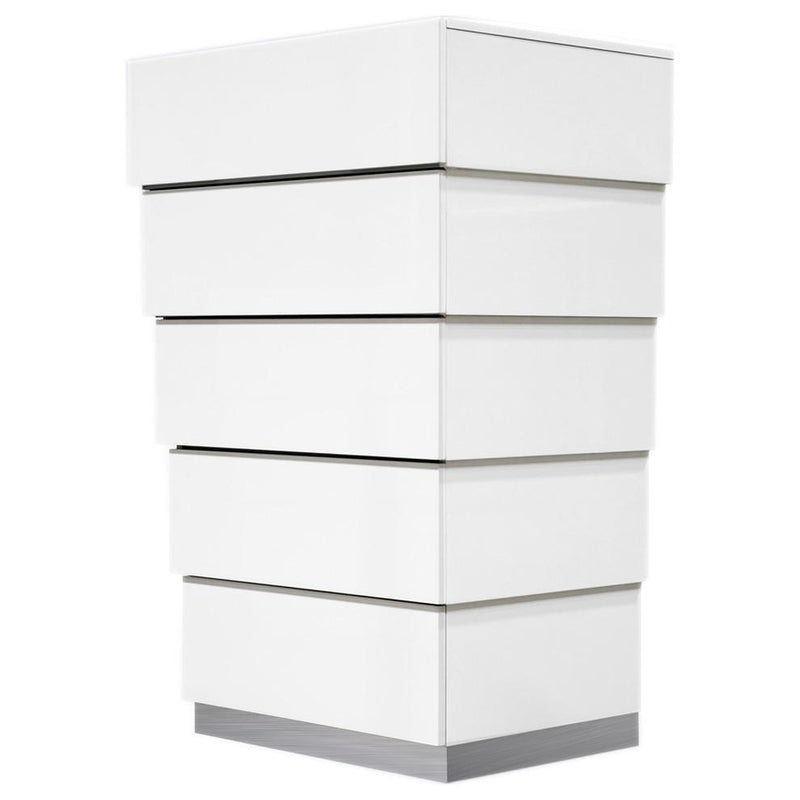 Florence White Modern 5-Drawer Chest By Best Master Furniture | Drawers |  Modishstore 