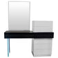 Ireland Modern White and Gray Vanity Dresser With Mirror By Best Master Furniture | Dressers |  Modishstore 