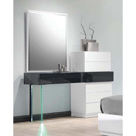 Ireland Modern White and Gray Vanity Dresser With Mirror By Best Master Furniture | Dressers |  Modishstore  - 3