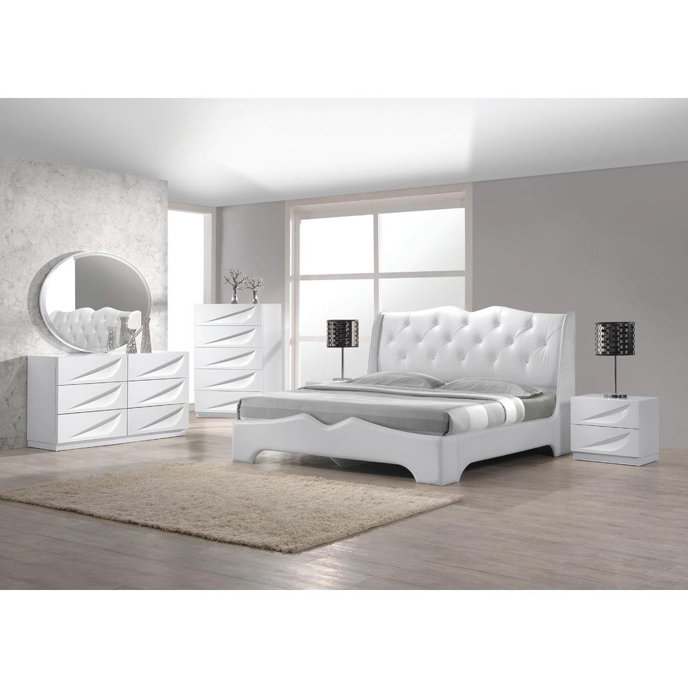 Madrid Modern Off-White 5-Drawer Bedroom Chest By Best Master Furniture | Drawers |  Modishstore  - 4