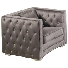 Ruby Embellished Tufted Living Room Chair By Best Master Furniture