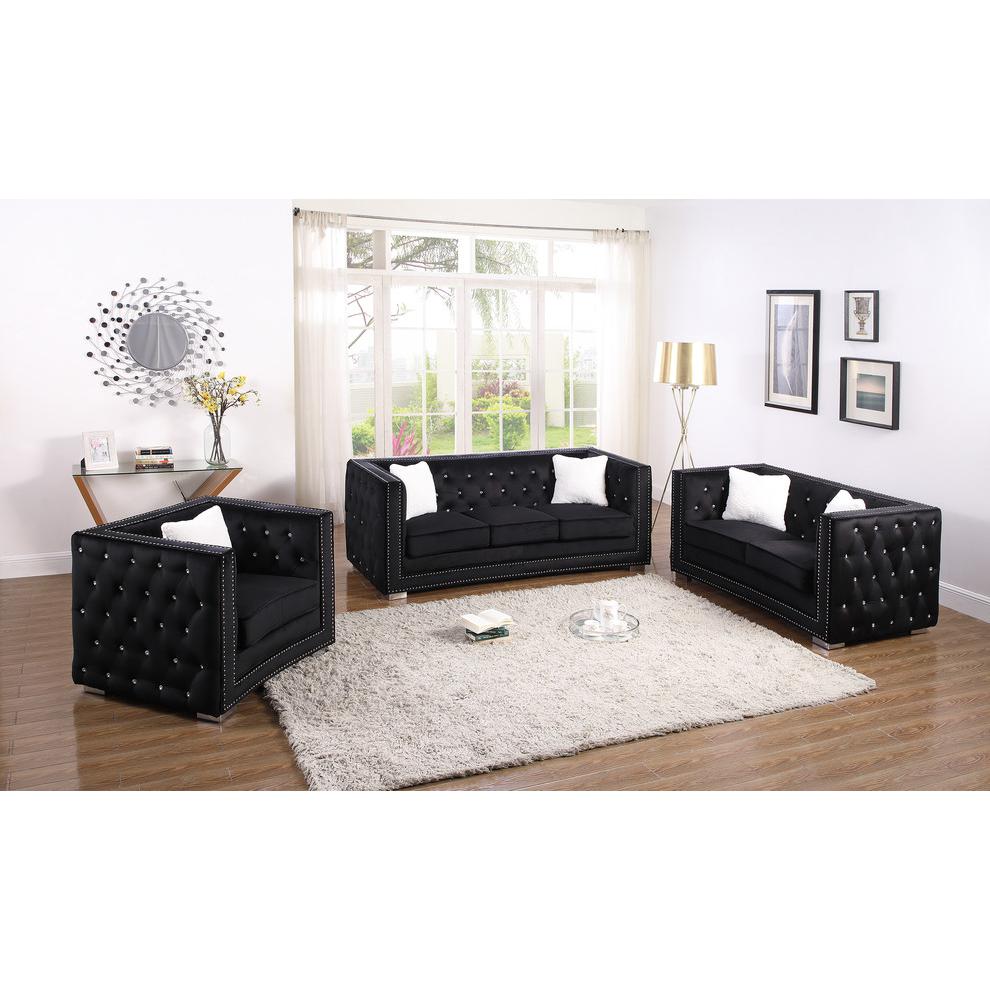 Ruby Embellished Tufted Living Room Loveseat By Best Master Furniture | Loveseats |  Modishstore  - 6