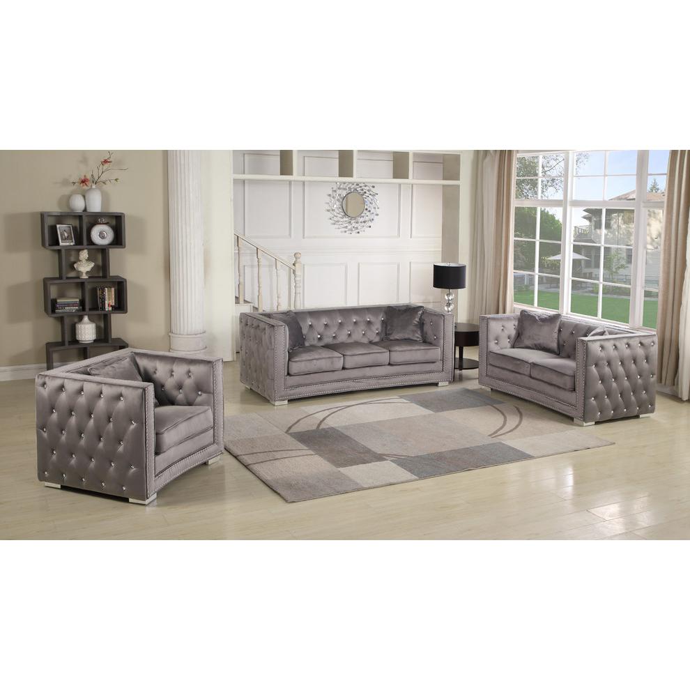 Ruby Embellished Tufted Living Room Loveseat By Best Master Furniture | Loveseats |  Modishstore  - 2