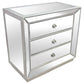 Jameson Silver Mirrored Glass Bedroom 3-Drawer Nightstand By Best Master Furniture | Nightstands |  Modishstore 