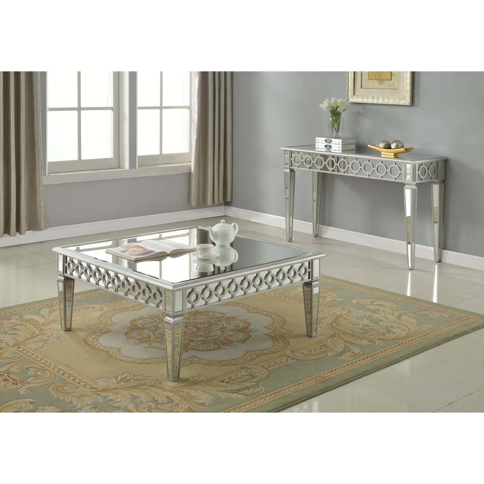 Sophie Silver Mirrored Sofa Table By Best Master Furniture | Console Tables |  Modishstore  - 4