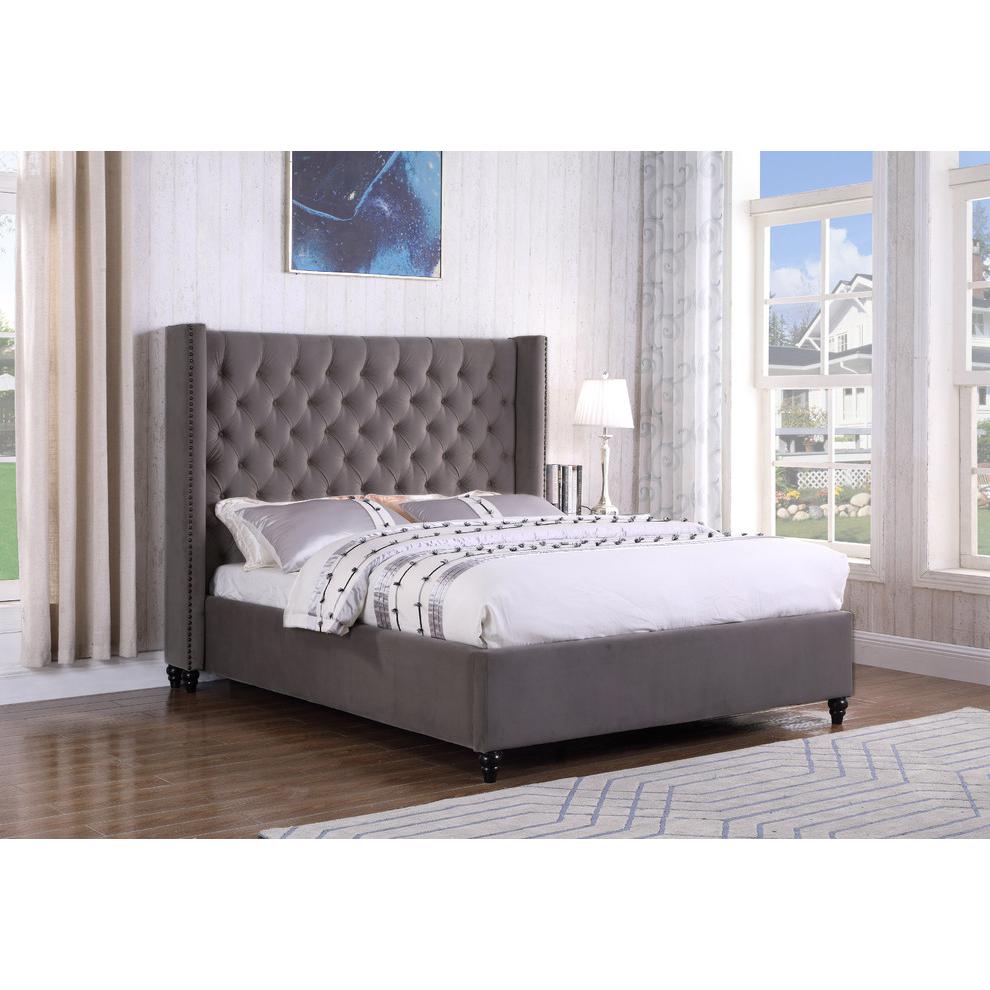 Henrick Upholstered Bed Cal. King By Best Master Furniture | Beds |  Modishstore  - 2
