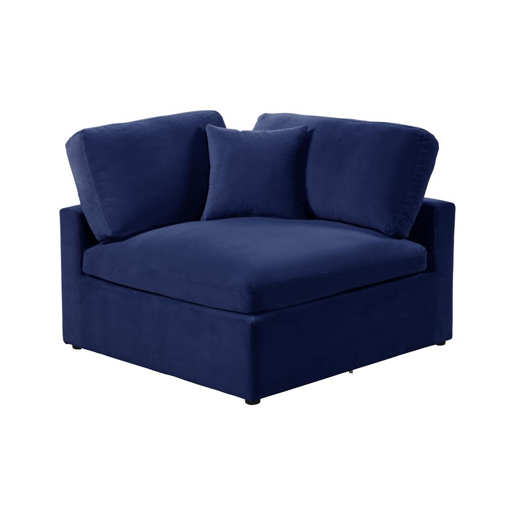 Remington 6-piece Blue Velvet Modular Sectional By Best Master Furniture | Sofas |  Modishstore  - 4