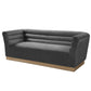 Livingston Gray Velour Sofa with Gold Trim By Best Master Furniture | Sofas |  Modishstore  - 2