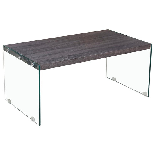 Rectangular Clear Glass Legs Coffee Table By Best Master Furniture | Coffee Tables |  Modishstore 