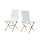 Timber Modern Gold Plated Dining Chair, Set of 2, Grey By Best Master Furniture