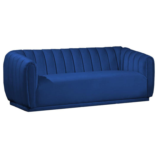 Villanova Navy Velvet Sofa By Best Master Furniture | Sofas |  Modishstore 