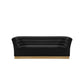 Livingston Black Velour Sofa with Gold Trim By Best Master Furniture | Sofas |  Modishstore  - 2