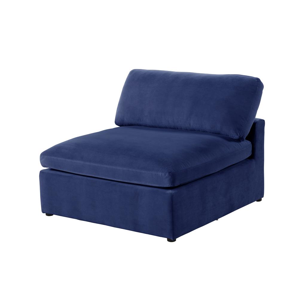 Remington 6-piece Blue Velvet Modular Sectional By Best Master Furniture | Sofas |  Modishstore  - 3