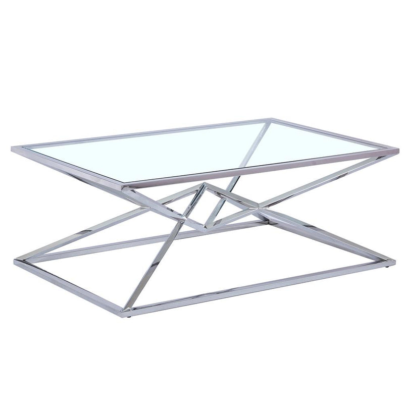 Emerson Silver Glass Coffee Table By Best Master Furniture | Coffee Tables |  Modishstore 