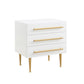 Bellanova White Nightstand with Gold Accents By Best Master Furniture | Nightstands |  Modishstore 
