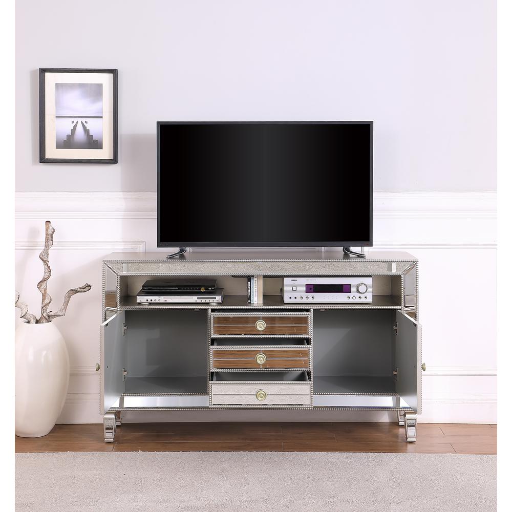 Limonite Modern Silver Mirrored TV Stand By Best Master Furniture | TV Stands |  Modishstore  - 3