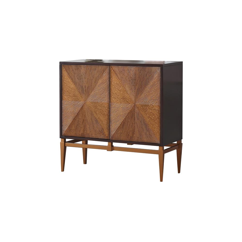 Labardi Brown with Antique Gold Accents Cabinet By Best Master Furniture | Cabinets |  Modishstore 