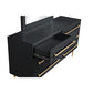 Bellanova Black Dresser with Gold Accents By Best Master Furniture | Dressers |  Modishstore  - 2