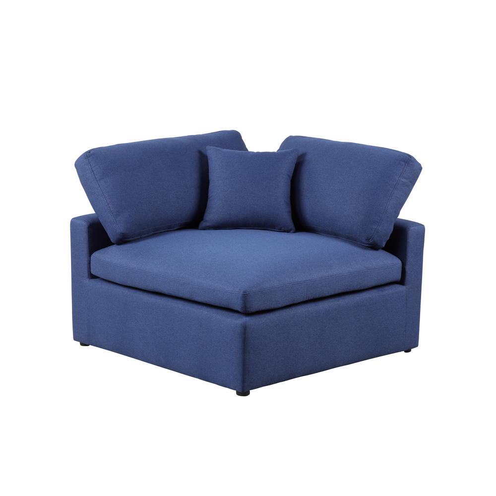 Remington 6-piece Blue Linen Modular Sectional By Best Master Furniture | Sofas |  Modishstore  - 3