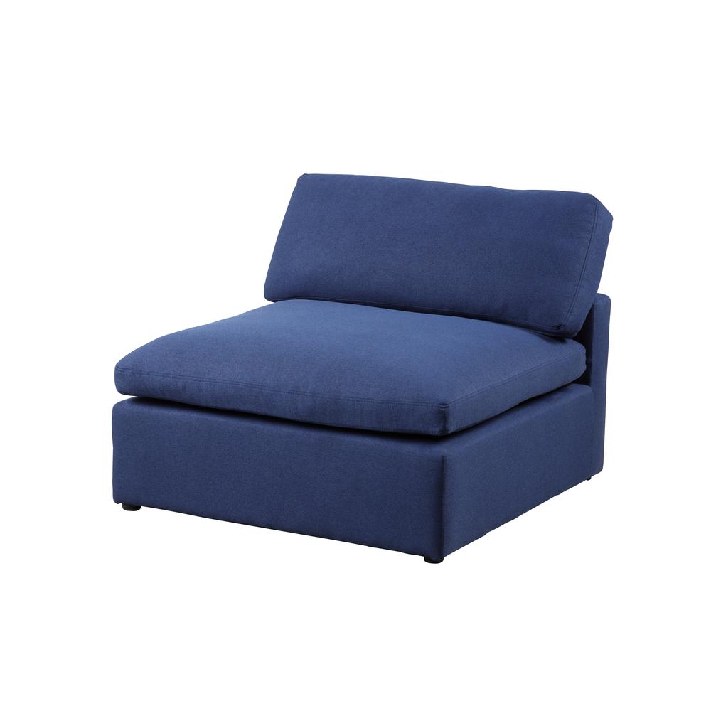 Remington 6-piece Blue Linen Modular Sectional By Best Master Furniture | Sofas |  Modishstore  - 4