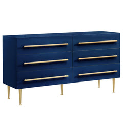 Bellanova Navy Dresser with Gold Accents By Best Master Furniture