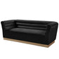 Livingston Black Velour Sofa with Gold Trim By Best Master Furniture | Sofas |  Modishstore 