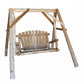 Natural Wood Yard Swing By Homeroots - 370274 | Outdoor Porch Swings | Modishstore - 2