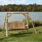 Natural Wood Yard Swing By Homeroots - 370276 | Outdoor Porch Swings | Modishstore - 2