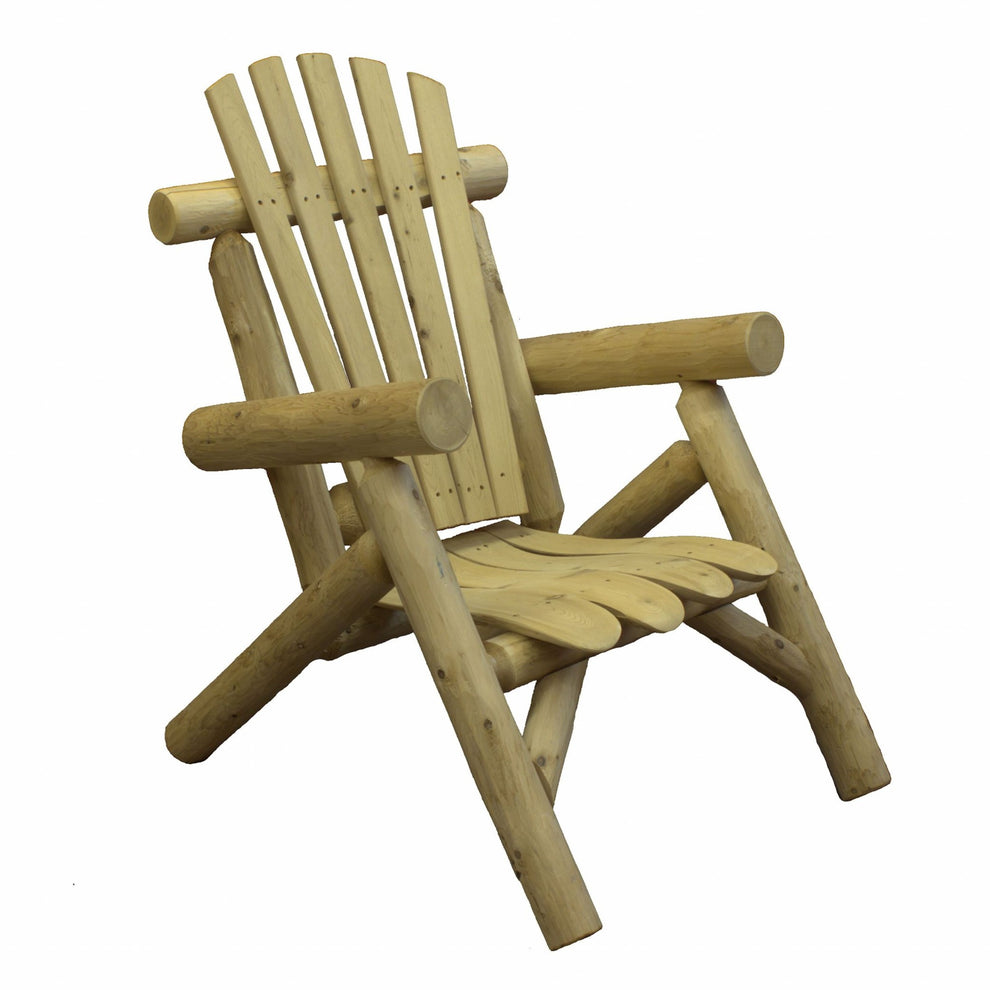 Natural Wood Lounge Chair By Homeroots | Outdoor Chaise Lounges | Modishstore - 2