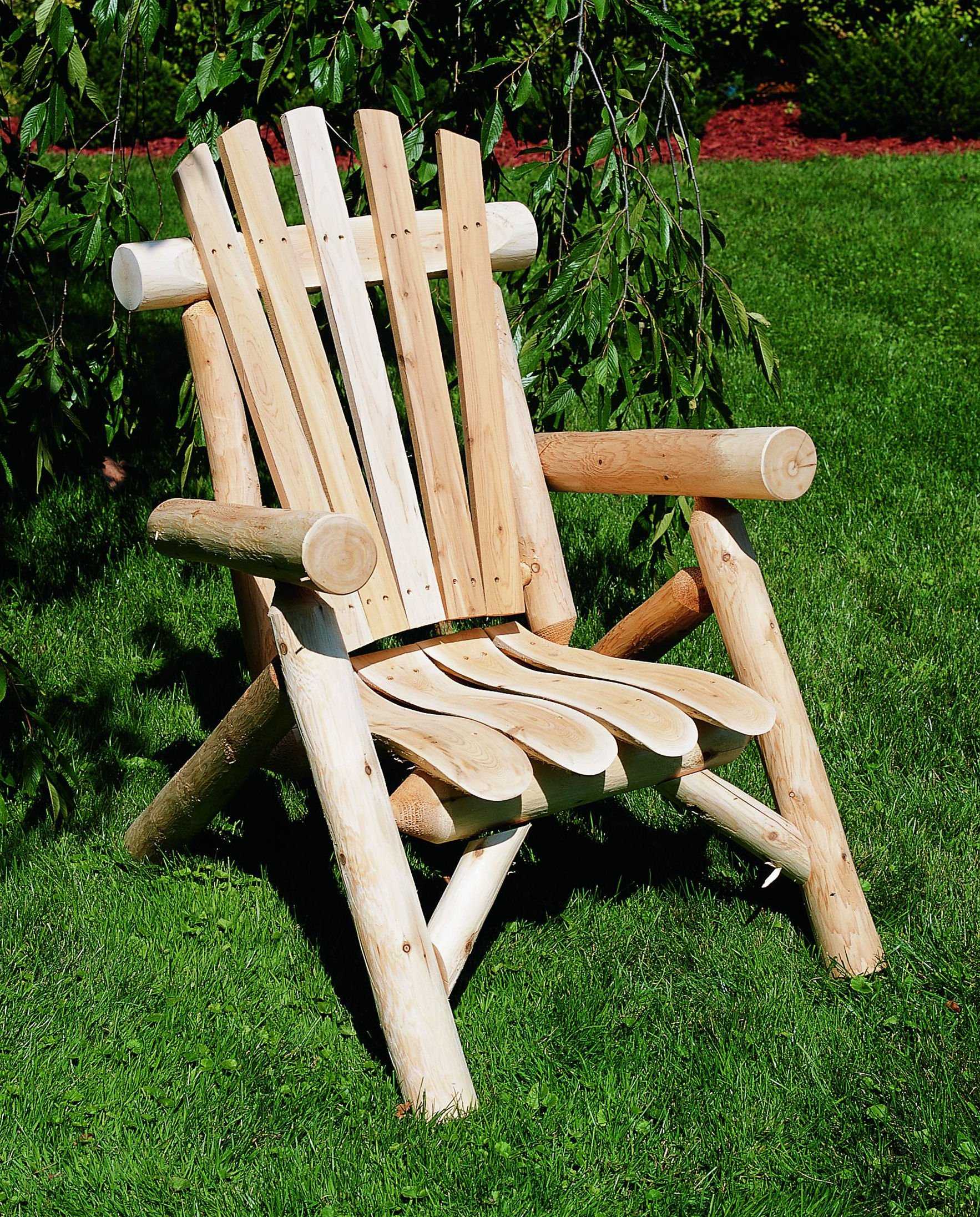 Natural Wood Lounge Chair By Homeroots | Outdoor Chaise Lounges | Modishstore - 2