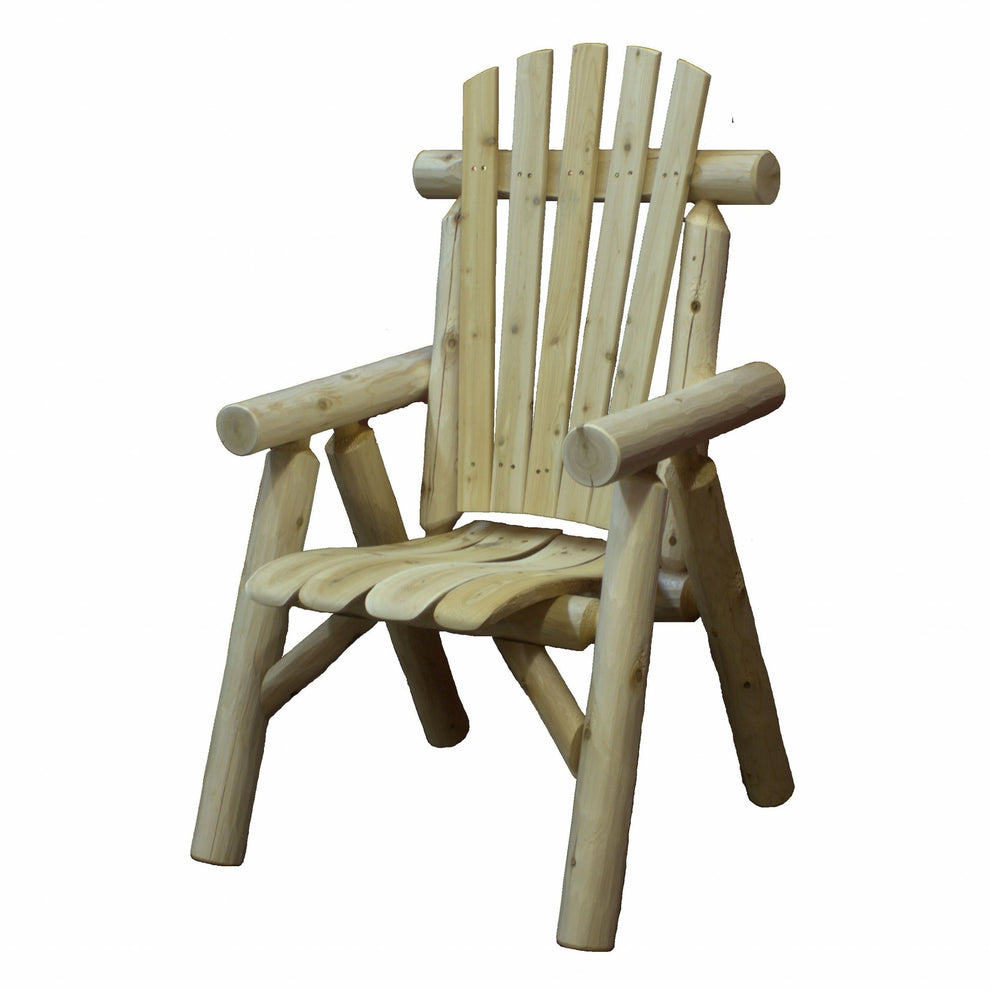 Natural Wood Dining Chair By Homeroots | Outdoor Chairs | Modishstore - 2