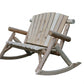 Natural Wood Rocking Loveseat By Homeroots | Outdoor Sofas, Loveseats & Sectionals | Modishstore