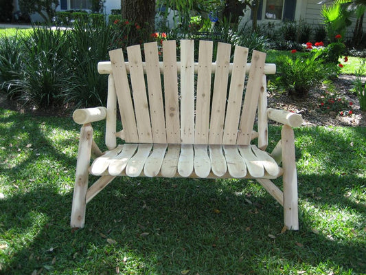 Natural Wood Loveseat By Homeroots | Outdoor Sofas, Loveseats & Sectionals | Modishstore - 2