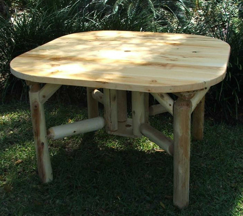 Natural Wood Roundabout Table By Homeroots | Outdoor Tables | Modishstore - 2