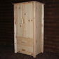 Natural Unfinished All Wood Armoire By Homeroots | Armoires & Wardrobes | Modishstore - 2