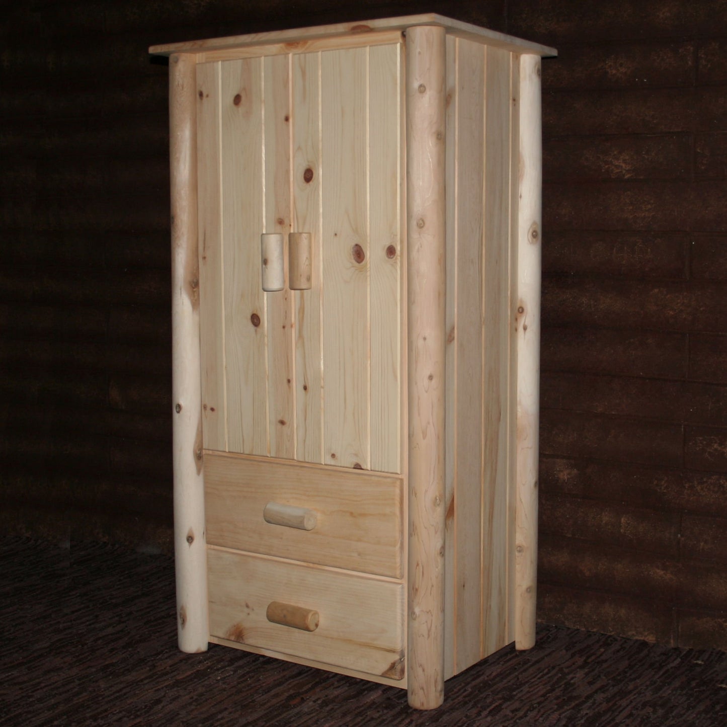 Natural Unfinished All Wood Armoire By Homeroots | Armoires & Wardrobes | Modishstore - 2
