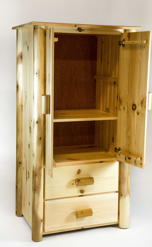 Natural Clear Finish All Wood Armoire By Homeroots | Armoires & Wardrobes | Modishstore