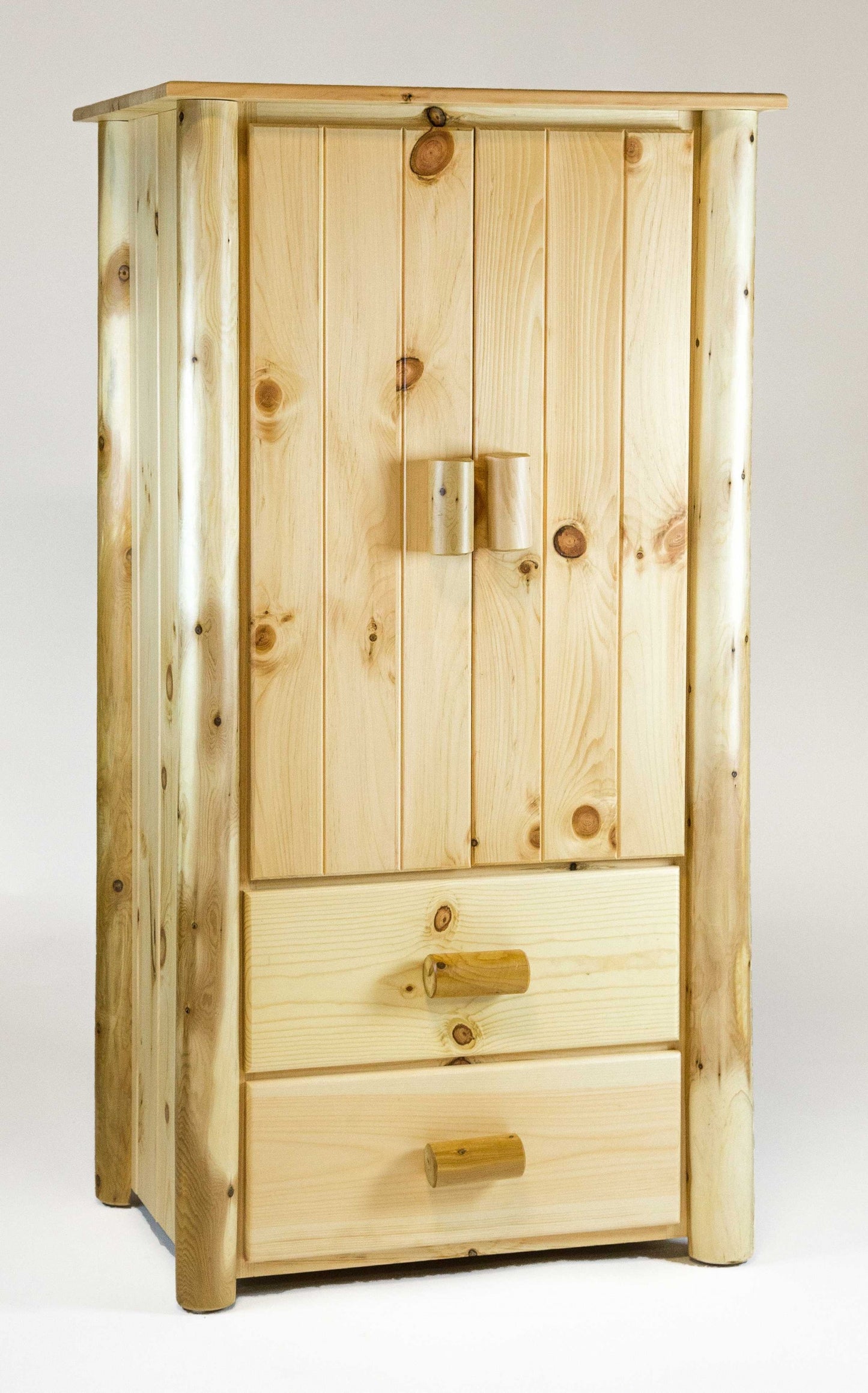Natural Clear Finish All Wood Armoire By Homeroots | Armoires & Wardrobes | Modishstore - 2