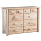 Natural Unfinished Wood Ten Drawer Dresser By Homeroots | Dressers | Modishstore - 6