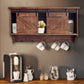 Rustic Wooden Shelf with Barn Door Storage and Hooks By Homeroots | Shelves & Shelving Units | Modishstore - 3