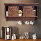 Rustic Wooden Shelf with Barn Door Storage and Hooks By Homeroots | Shelves & Shelving Units | Modishstore