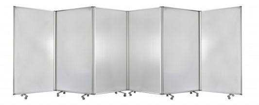Clear Metal Panel Resilient Screen By Homeroots - 370388 | Room Dividers | Modishstore