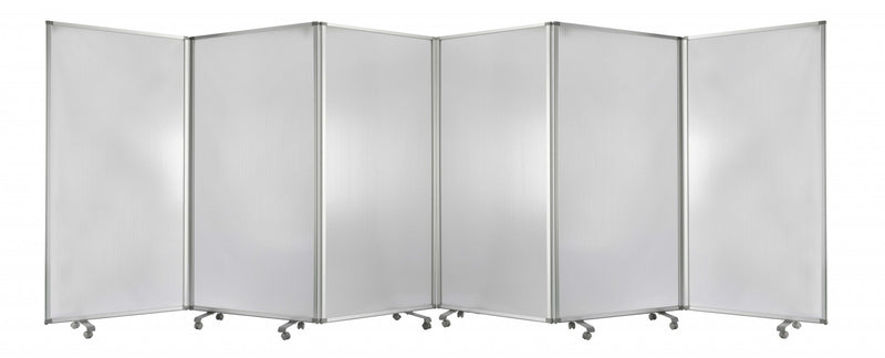 Clear Metal  Panel Resilient Screen By Homeroots - 370388 | Room Dividers | Modishstore