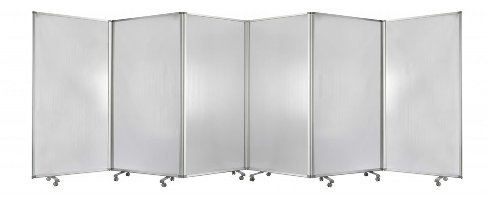 Clear Metal Panel Resilient Screen By Homeroots - 370388 | Room Dividers | Modishstore - 3