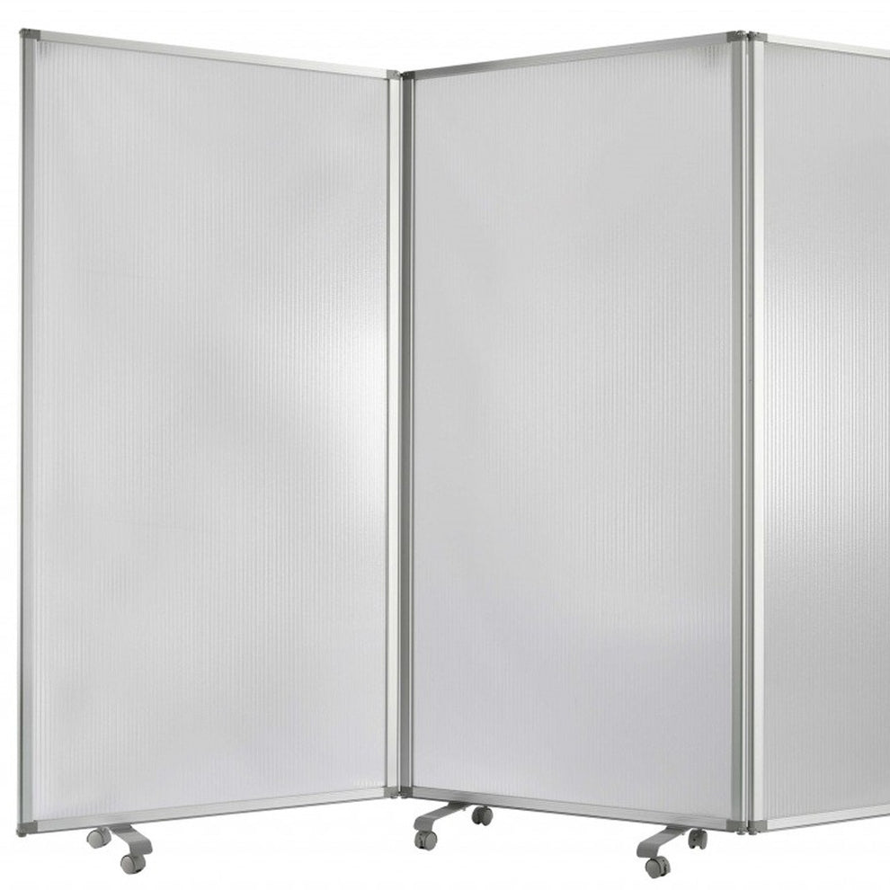 Clear Metal Panel Resilient Screen By Homeroots - 370388 | Room Dividers | Modishstore - 4