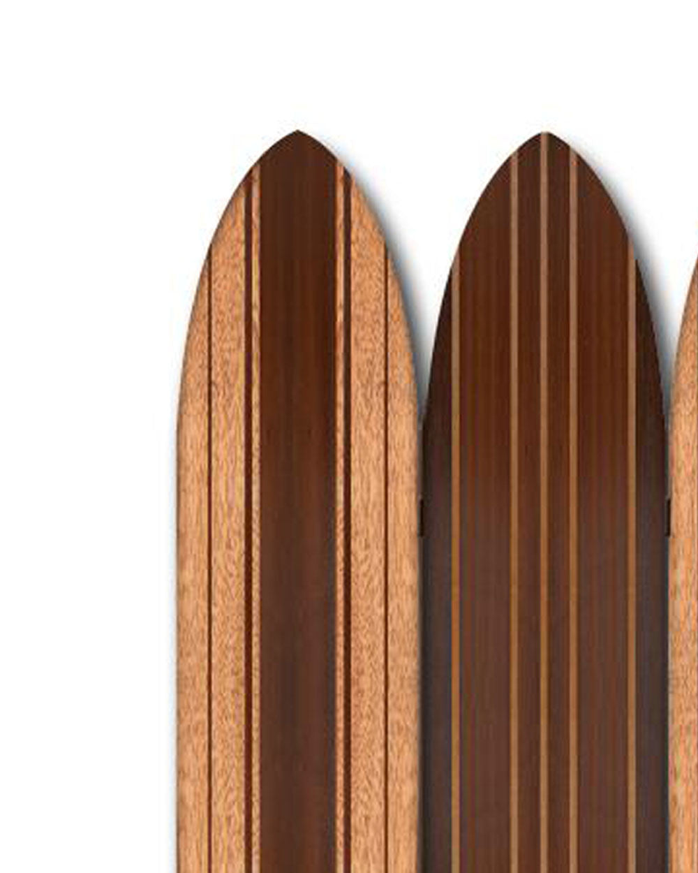 Warm Brown Long Board 3 Panel Room Divider Screen By Homeroots | Room Dividers | Modishstore - 5