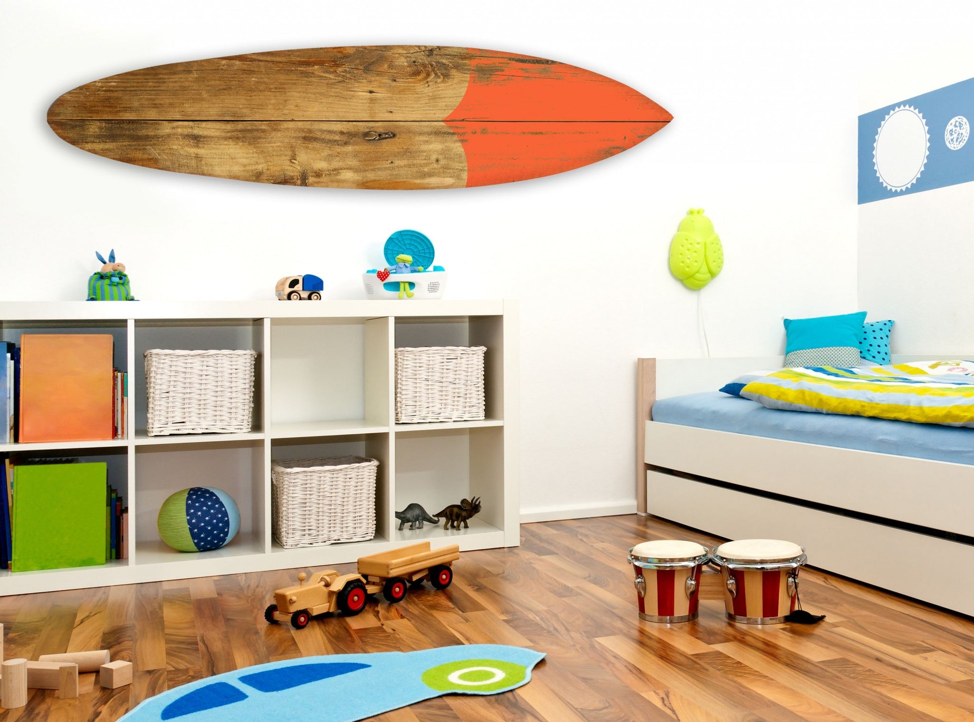 Wood Brown Surf On Surfboard Wall Art By Homeroots | Wall Decor | Modishstore
