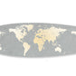 Grey and Gold World Map Surfboard Wall Art By Homeroots | Wall Decor | Modishstore - 2
