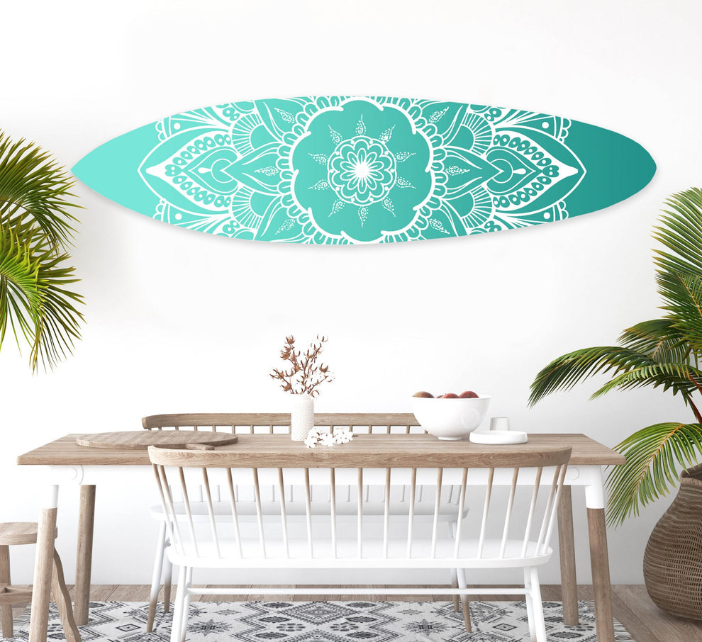 Wood, Blue, Serenity Surfboard Wall Art By Homeroots | Wall Decor | Modishstore - 2